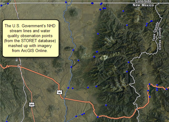 Web mashups using ArcGIS Online services